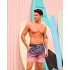 imageSILKWORLD Mens Swimming Trunks with Compression Liner Quick Dry 5 inch Swim Shorts with Zipper PocketsA0 Pink Grey Gradient
