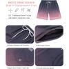 imageSILKWORLD Mens Swimming Trunks with Compression Liner Quick Dry 5 inch Swim Shorts with Zipper PocketsA0 Pink Grey Gradient
