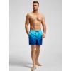 imageSILKWORLD Mens Swimming Trunks with Compression Liner Quick Dry 5 inch Swim Shorts with Zipper PocketsA0 Sky Blue Gradient