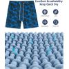 imageSILKWORLD Mens Swimming Trunks with Compression Liner Quick Dry 5 inch Swim Shorts with Zipper PocketsBig Coconut Tree