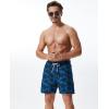 imageSILKWORLD Mens Swimming Trunks with Compression Liner Quick Dry 5 inch Swim Shorts with Zipper PocketsBig Coconut Tree