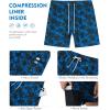 imageSILKWORLD Mens Swimming Trunks with Compression Liner Quick Dry 5 inch Swim Shorts with Zipper PocketsBig Coconut Tree