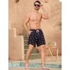 imageSILKWORLD Mens Swimming Trunks with Compression Liner Quick Dry 5 inch Swim Shorts with Zipper PocketsBlack Pink Fish