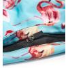 imageSILKWORLD Mens Swimming Trunks with Compression Liner Quick Dry 5 inch Swim Shorts with Zipper PocketsCyan  Pink Lining