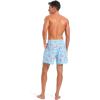 imageSILKWORLD Mens Swimming Trunks with Compression Liner Quick Dry 5 inch Swim Shorts with Zipper PocketsCyan  Pink Lining