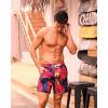 imageSILKWORLD Mens Swimming Trunks with Compression Liner Quick Dry 5 inch Swim Shorts with Zipper PocketsHot Pink  Pink Lining