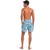 imageSILKWORLD Mens Swimming Trunks with Compression Liner Quick Dry 5 inch Swim Shorts with Zipper PocketsSky Blue  Light Cyan Lining
