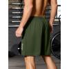 imageSILKWORLD Quick Dry Mens 2 in 1 Running Shorts with Zip Pocket 7quot Workout Gym Athletic Shorts Lightweight Training ShortsArmy Green