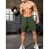 imageSILKWORLD Quick Dry Mens 2 in 1 Running Shorts with Zip Pocket 7quot Workout Gym Athletic Shorts Lightweight Training ShortsArmy Green