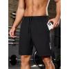 imageSILKWORLD Quick Dry Mens 2 in 1 Running Shorts with Zip Pocket 7quot Workout Gym Athletic Shorts Lightweight Training ShortsBlack