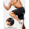imageSILKWORLD Quick Dry Mens 2 in 1 Running Shorts with Zip Pocket 7quot Workout Gym Athletic Shorts Lightweight Training ShortsBlack