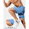 imageSILKWORLD Quick Dry Mens 2 in 1 Running Shorts with Zip Pocket 7quot Workout Gym Athletic Shorts Lightweight Training ShortsCb Blue
