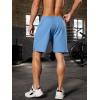 imageSILKWORLD Quick Dry Mens 2 in 1 Running Shorts with Zip Pocket 7quot Workout Gym Athletic Shorts Lightweight Training ShortsCb Blue