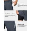 imageSILKWORLD Quick Dry Mens 2 in 1 Running Shorts with Zip Pocket 7quot Workout Gym Athletic Shorts Lightweight Training ShortsDark Grey
