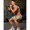 imageSILKWORLD Quick Dry Mens 2 in 1 Running Shorts with Zip Pocket 7quot Workout Gym Athletic Shorts Lightweight Training ShortsKhaki