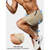 imageSILKWORLD Quick Dry Mens 2 in 1 Running Shorts with Zip Pocket 7quot Workout Gym Athletic Shorts Lightweight Training ShortsKhaki