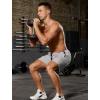 imageSILKWORLD Quick Dry Mens 2 in 1 Running Shorts with Zip Pocket 7quot Workout Gym Athletic Shorts Lightweight Training ShortsLight Grey