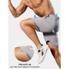 imageSILKWORLD Quick Dry Mens 2 in 1 Running Shorts with Zip Pocket 7quot Workout Gym Athletic Shorts Lightweight Training ShortsLight Grey