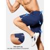 imageSILKWORLD Quick Dry Mens 2 in 1 Running Shorts with Zip Pocket 7quot Workout Gym Athletic Shorts Lightweight Training ShortsNavy