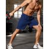 imageSILKWORLD Quick Dry Mens 2 in 1 Running Shorts with Zip Pocket 7quot Workout Gym Athletic Shorts Lightweight Training ShortsNavy