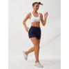 imageSILKWORLD Womens Running Shorts with Zipper Pockets Summer Cool Athletic Gym Workout Shorts2packblackNavy Blue