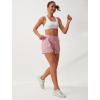 imageSILKWORLD Womens Running Shorts with Zipper Pockets Summer Cool Athletic Gym Workout Shorts2packblackPink