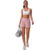 imageSILKWORLD Womens Running Shorts with Zipper Pockets Summer Cool Athletic Gym Workout Shorts2packblackPink