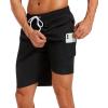 imageSILKWORLD Mens Swimming Shorts Quick Dry Beach Trunks Swimwear with Mesh LiningCompression Black