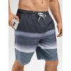 imageSILKWORLD Mens Bathing Suit Quick Dry 2 in 1 Beach Swimwear with Zipper Pockets 9 Inch Swimming Trunks for Men Black ampamp Gray Dots XXLarge