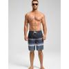 imageSILKWORLD Mens Bathing Suit Quick Dry 2 in 1 Beach Swimwear with Zipper Pockets 9 Inch Swimming Trunks for Men Black ampamp Gray Dots XXLarge