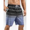 imageSILKWORLD Mens Bathing Suit Quick Dry 2 in 1 Beach Swimwear with Zipper Pockets 9 Inch Swimming Trunks for Men Gradient Black ampamp Gray Gradient Large