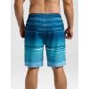 imageSILKWORLD Mens Swim Trunks 9 Inch Swimsuit with Compression Liner Quick Dry Swimming Surf Bathing Suits Green Stripes Large