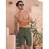 imageSILKWORLD Mens Swim Trunks Quick Dry 9quot Board Shorts with Cargo Zip PocketsNo LinerArmy Green