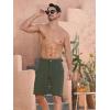 imageSILKWORLD Mens Swim Trunks Quick Dry 9quot Board Shorts with Cargo Zip PocketsNo LinerArmy Green