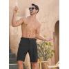 imageSILKWORLD Mens Swim Trunks Quick Dry 9quot Board Shorts with Cargo Zip PocketsNo LinerBlack