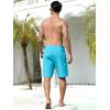 imageSILKWORLD Mens Swim Trunks Quick Dry 9quot Board Shorts with Cargo Zip PocketsNo LinerLight Blue