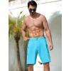 imageSILKWORLD Mens Swim Trunks Quick Dry 9quot Board Shorts with Cargo Zip PocketsNo LinerLight Blue
