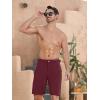 imageSILKWORLD Mens Swim Trunks Quick Dry 9quot Board Shorts with Cargo Zip PocketsNo LinerWine Red