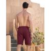 imageSILKWORLD Mens Swim Trunks Quick Dry 9quot Board Shorts with Cargo Zip PocketsNo LinerWine Red