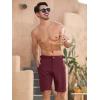 imageSILKWORLD Mens Swim Trunks Quick Dry 9quot Board Shorts with Cargo Zip PocketsNo LinerWine Red