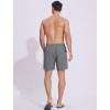 imageSILKWORLD Mens Swim Trunks Quick Dry Swimming Shorts 6 Inch Bathing Suits with Compression Liner and Zipper PocketsA001grey