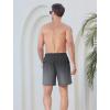 imageSILKWORLD Mens Swim Trunks Quick Dry Swimming Shorts 6 Inch Bathing Suits with Compression Liner and Zipper PocketsGradient Grey