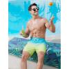 imageSILKWORLD Mens Swim Trunks Quick Dry Swimming Shorts 6 Inch Bathing Suits with Compression Liner and Zipper PocketsGradient Yellow and Blue
