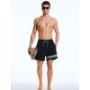 imageSILKWORLD Mens Swim Trunks with Compression Liner Quick Dry 6 in Bathing Suit Summer Swim Shorts with Zipper PocketsA001blacklight Grey Stripe