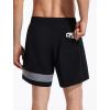 imageSILKWORLD Mens Swim Trunks with Compression Liner Quick Dry 6 in Bathing Suit Summer Swim Shorts with Zipper PocketsA001blacklight Grey Stripe