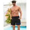 imageSILKWORLD Mens Swim Trunks with Compression Liner Quick Dry 6 in Bathing Suit Summer Swim Shorts with Zipper PocketsA002blacknavy Stripe