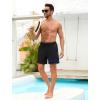imageSILKWORLD Mens Swim Trunks with Compression Liner Quick Dry 6 in Bathing Suit Summer Swim Shorts with Zipper PocketsA002blacknavy Stripe