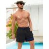 imageSILKWORLD Mens Swim Trunks with Compression Liner Quick Dry 6 in Bathing Suit Summer Swim Shorts with Zipper PocketsA002blacknavy Stripe