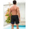 imageSILKWORLD Mens Swim Trunks with Compression Liner Quick Dry 6 in Bathing Suit Summer Swim Shorts with Zipper PocketsA002blacknavy Stripe