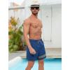 imageSILKWORLD Mens Swim Trunks with Compression Liner Quick Dry 6 in Bathing Suit Summer Swim Shorts with Zipper PocketsA004navy Grey